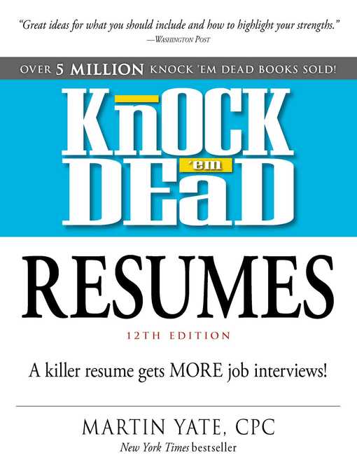 Title details for Knock 'em Dead Resumes by Martin Yate - Wait list